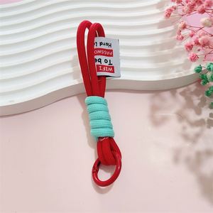 Nouvelle coque de téléphone universelle avec cordon de suspension, porte-clés de voiture, ornements simples, cordon court tressé à la main en nylon pour téléphone, porte-clés promotionnel - Product Image 6