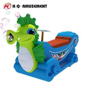 2019 beliebte fahrt auf batterie betrieben auto blasen bubbles bunte sea pferd für kinder - Product Image 3