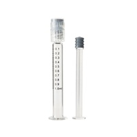 Seringue en verre vide, hermétique, jetable, de 1 ml, avec bouchon Luer Lock, pour emballage d'huile, avec piston en plastique ou métal, personnalisable avec logo imprimé
