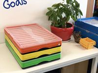 Boîte rectangulaire pliable en plastique recyclable UGET, matériau PP, pour appareils électroménagers, avec gaufrage et sérigraphie