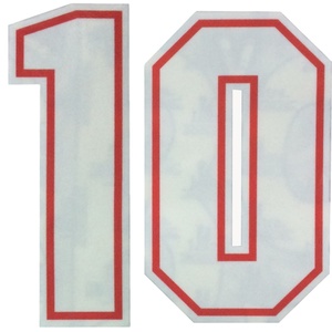 Numéros <span class=keywords><strong>de</strong></span> <span class=keywords><strong>maillot</strong></span> <span class=keywords><strong>de</strong></span> football 3d Flock à transfert <span class=keywords><strong>de</strong></span> chaleur direct d'usine - Product Image 2