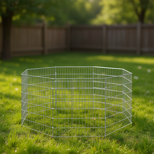 Recinto per Animali da Allevamento all'Aperto, 8 Pannelli in Ferro Zincato 21.3x23.6, Box per Animali Domestici - Product Image 2