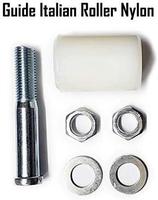 Rouleau coulissant et roulant en nylon dur de 1 1/2 "de diamètre (40mm x 60mm) Guide de porte en acier galvanisé Design moderne