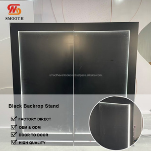 SMOOTH New Arrival Black Acrylic Square Arch <b>Backdrop</b> <b>Stand</b> With White Led Light For Events <b>Backdrops</b> - Product Image 2