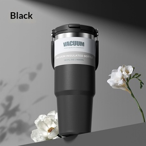 Gobelet isotherme 30oz en acier inoxydable pour voiture, portable, géant, sous vide, avec paille, pour glaces et eau - Product Image 3