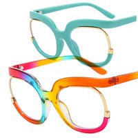 Montures de lunettes transparentes rondes surdimensionnées pour femmes lunettes optiques lunettes 2023 hommes mode dames monture de lunettes