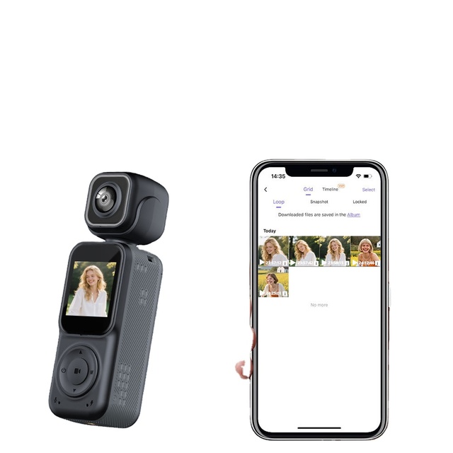 4K Dual Lens Body Camera WiFi 1.5 Inch Screen Rotatable Lens Replaceable Battery MicroSD Storage IP65 Waterproof 8-10 Hours