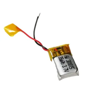 381015 קטן נטענת ליתיום פולימר שעון סוללה 3.7v 30mah 35mah אוזניות סוללה