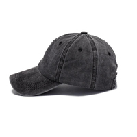 Casquette de baseball en coton lavé 100% sergé, 6 panneaux, souple, personnalisable, broderie multicolore, OEM, vente en gros
