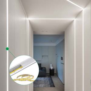 Perfil en T de Aleación de Aluminio 6063 para Tira de Luz LED Empotrada, Canal para Iluminación LED de Techo, Pared, Barra y Escalera, Opciones Personalizables - Product Image 1