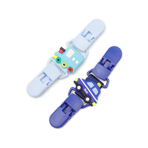 Paquete de 1 clip para pañuelos de bebé de PE con diseño de animales de dibujos animados y cabeza redonda para toallas, baberos y <span class=keywords><strong>chupetes</strong></span> de bebé - Product Image 1