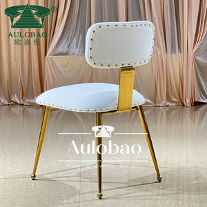 Chaise de loisirs simple en cuir blanc moderne de salon luxueux avec la jambe en métal - Product Image 3