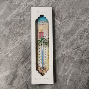 Pháp tùy chỉnh lưu niệm tường trang trí cán cạnh retro cổ điển kim loại thiếc nhiệt kế - Product Image 1