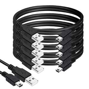 Mini Cable USB 1M estándar en forma de T 2,0 a 5 pines Mini Cable de cargador macho <span class=keywords><strong>para</strong></span> REPRODUCTOR DE MP3/cámara de salpicadero/Garmin GPS - Product Image 1