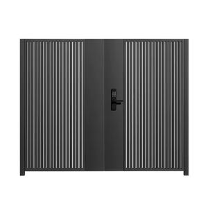 Otomatik çift paneller salıncak tarzı demir araba kapıları son ana kapı tasarımlar dekoratif alüminyum kapıları - Product Image 5