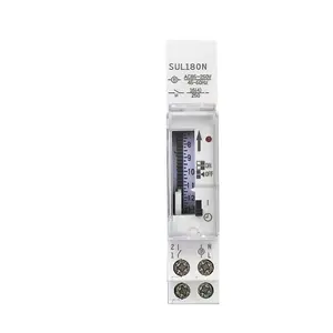 Sakelar Timer Analog 16amp 220-250VAC SUL180N dengan Lampu ON OFF Kontrol Listrik 24 Jam 15 Menit Sakelar Timer Mekanis