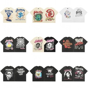 เสื้อยืดแขนสั้นสไตล์ฮิปฮอป ทรงหลวม ผ้าฝ้ายแท้ ระบายอากาศได้ดี ซับเหงื่อ ลายดาว สไตล์วินเทจ ขายส่ง NFC - Product Image 4