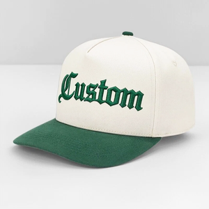 Gorra de Béisbol de 6 Paneles con Bordado de Logotipo Personalizado de Alta Calidad en 2 Tonos, Gorra de Béisbol de 5 Paneles con Logotipo en Relieve para Unisex - Product Image 1
