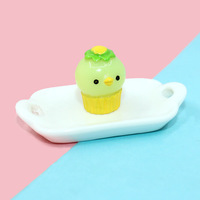 Yiwu Wintop Accessoires De Mode En Gros Sur Mesure 3d Animal Artificiel Cupcake Flatback Résine Charmes