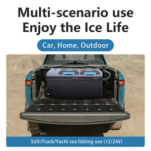 80L大容量12V/24Vデュアル冷却ゾーンコンプレッサー冷蔵庫冷凍飲料、キャンプや釣り用リチウム電池付き - Product Image 5