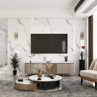 Rouleau mural auto-adhésif en marbre PET |   Papier peint en marbre imperméable et ignifuge à coller pour la cuisine, la salle de bain, le salon