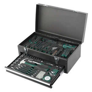 Juego de Herramientas de 156 Piezas, Taladro de Iones de Litio de 8V, Kit de Acero para Reparaciones del Hogar, Caja de Herramientas Manuales - Product Image 1