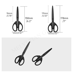 <span class=keywords><strong>6</strong></span> 7 inch kéo Màu đen lưỡi kéo văn phòng cho văn phòng nhà Giấy Thủ Công đa mục đích kéo chính xác - Product Image 2