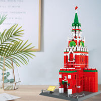 Wange 5219 Tour Spasskaya – Blocs de construction créatifs en plastique, modèle éducatif unisexe, ensemble de jouets d'assemblage, vente en gros, cadeau