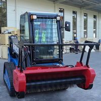Machine de terrassement RIPPA avec plusieurs accessoires, chargeuse compacte sur chenilles diesel hydraulique avec broyeur forestier