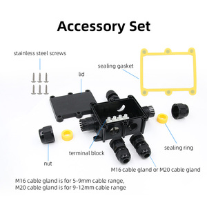 Fsh713 IP68 không thấm nước thiết bị đầu cuối hộp ngoài trời 5 cách ngầm dây điện hộp nhựa hộp điện cho năng lượng mặt trời - Product Image 4