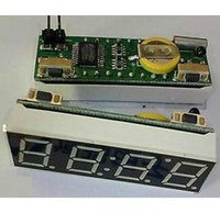 #6095 Reloj electrónico digital Microcontrolador Forma electrónica Triple hoja de cálculo Visualización Tiempo Kit de módulos de sensor de temperatura