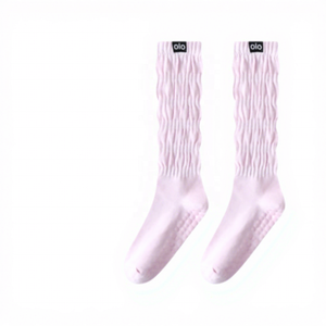 <span class=keywords><strong>Chaussettes</strong></span> mi-mollet texturées et moelleuses <span class=keywords><strong>de</strong></span> style français - Coton respirant ultra-doux et antidérapant pour la détente à la maison - Product Image 1