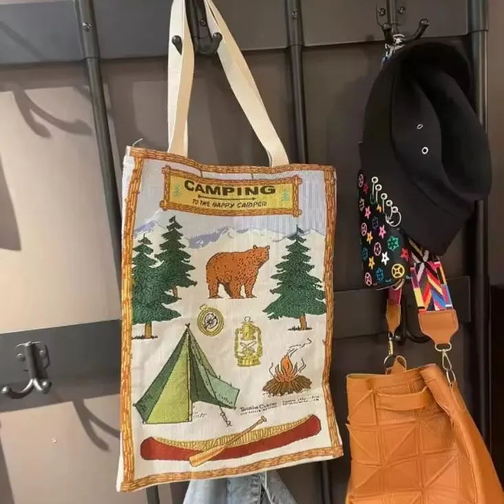 Borse Tote di alta qualità con arazzo Vintage borsa da appendere per donna