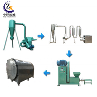 Machine de fabrication de charbon de bois à moteur pour briquettes de coco, bâtonnets de jute activés, bambou, coques de riz et sciure de bois, pour barbecue continu