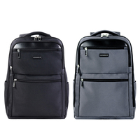 Mochila para Portátil de Negocios, Impermeable, de Poliéster, con Compartimento con Cierre, Cuerpo Rígido, Capacidad de 36-55L