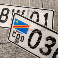 Plaque Numéro Congo RDC Nouveau Style en Acrylique avec Impression Personnalisée pour Vente en Gros