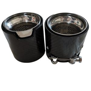 Leistung glänzend schwarz Edelstahl Kohle faser m Leistung Auspuffs pitze für BMW - Product Image 5
