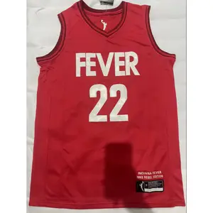 Rot 22 Caitlin Clark 2024 New Indiana Fever Großhandel Top Qualität Stickerei genäht Sport Basketballtrikots