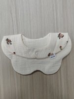 Bavoir en gaze de coton pur de classe A pour bébé, motif pétale 360 degrés, absorbant la salive