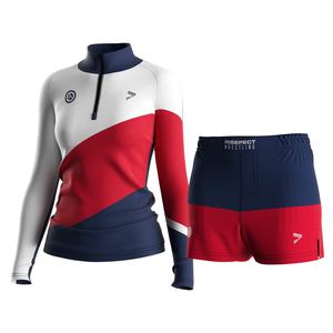 Conjunto Deportivo de Dos Piezas para Mujer, Top y Pantalones Cortos de Lucha, Costuras Reforzadas, Ropa de Entrenamiento Activo - Product Image 1