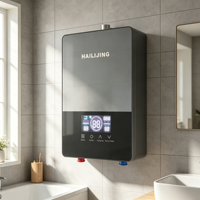 Chauffe-eau électrique instantané sans réservoir, élément chauffant en acier inoxydable, écran tactile LED en plastique, pour maison, camping-car, extérieur, voiture