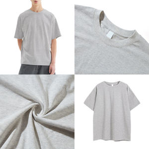 T-shirt unisexe blanc 100 % coton, coupe oversize, épais, à épaules tombantes, avec logo imprimé sur le dos et au col, écologique et de haute qualité - Product Image 3