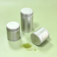 Boîte à thé matcha 60*68mm avec couvercle à vis scellé, boîte en fer blanc soudée, emballage individuel pour thé, boîte à café, emballage en fer blanc pour poudre d'épices