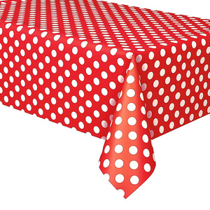 Premium Polka Dot Disposable Plastic Tablecloth <b>Waterproof</b> Party <b>Table</b> <b>Cover</b> for Birthday Wedding Event Decoration - Product Image 5