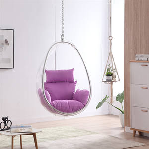 Unique Transparent <b>Swing</b> Acrylic Hanging Ball Seat Egg <b>Hammock</b> Seat Bubble Chair Hanging <b>Swing</b> Chair for Living Room - Product Image 5