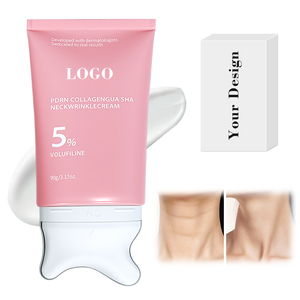 Crème raffermissante tout-en-un pour le cou + masseur à rouleaux – Soin anti-rides infusé au PDRN pour le lifting de la ligne du menton - Product Image 1