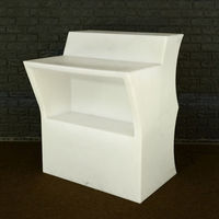 Comptoir de bar LED lumineux en plastique pour thé aux perles et jus, mobilier lumineux extérieur à louer pour fêtes, tables, chaises, canapés pour centres commerciaux et hôtels