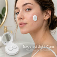 Patchs hydrocolloïdes LED pour l'acné, thérapie par lumière rouge rechargeable, lot de 2, lumière rouge et bleue électronique, pour boutons et imperfections