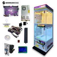 Machine de jeu d'arcade à grue pour attraper des peluches, à monnayeur, pour deux joueurs, à base de compétences, avec éclairage LED élégant
