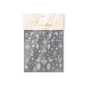 Adesivi per unghie Tomoni Jelly, ultra sottili, senza cuciture, scintillanti, stile Instagram, bestseller, decorazioni per unghie a tema oceano, effetto sognante, sirena marina - Product Image 5